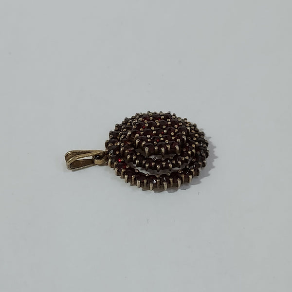 10K Gold & Garnet Pendant - Big Reuse