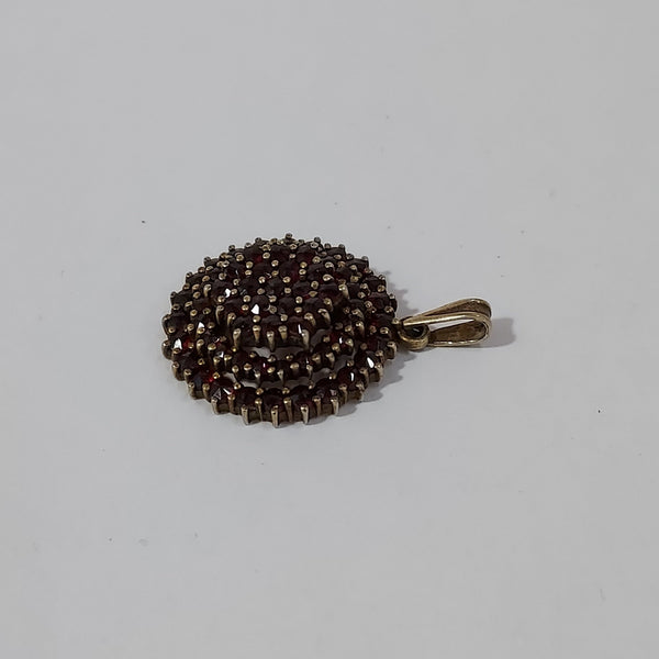 10K Gold & Garnet Pendant - Big Reuse