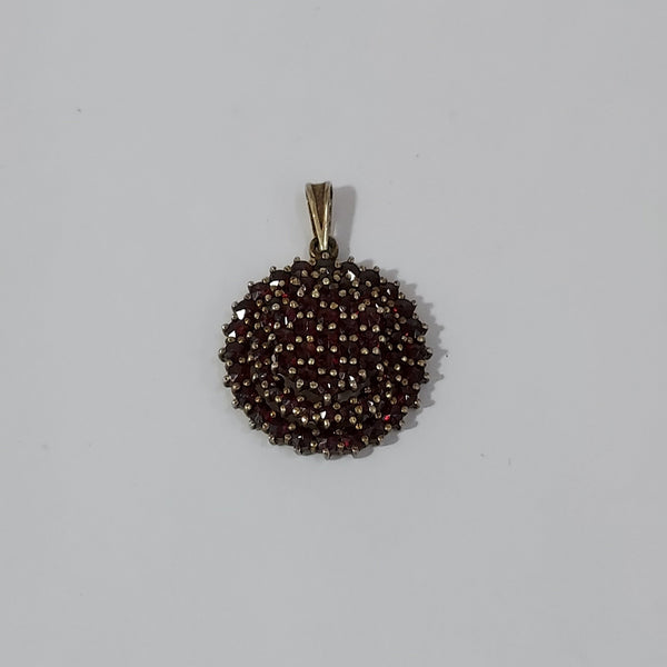 10K Gold & Garnet Pendant - Big Reuse