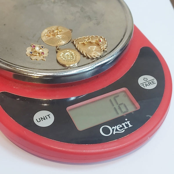 14K Gold Charm Lot - Big Reuse