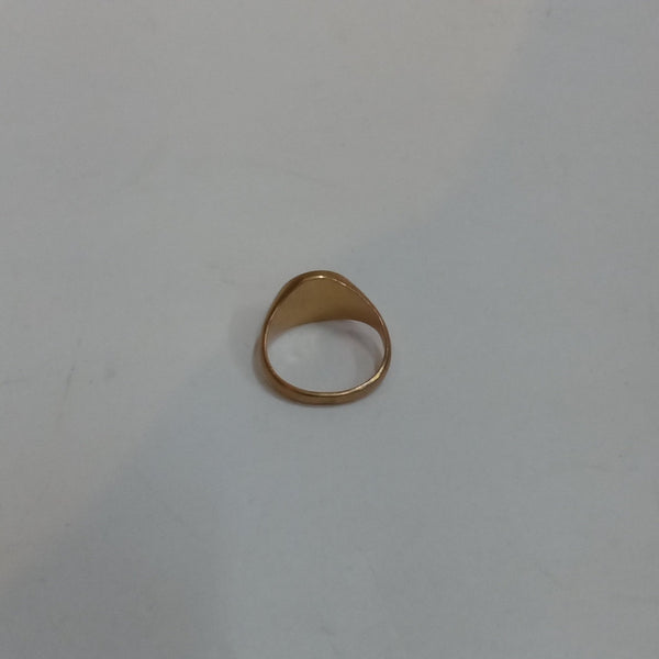 14K Gold Engraved 'B' Ring - Big Reuse