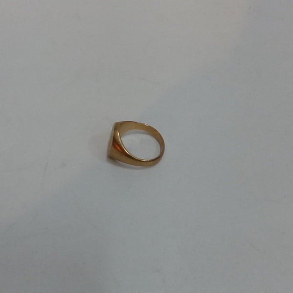 14K Gold Engraved 'B' Ring - Big Reuse