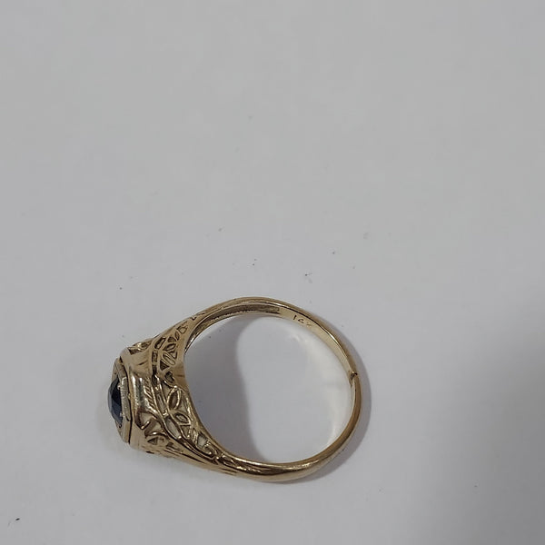 14K Gold & Sapphire Ring - Big Reuse