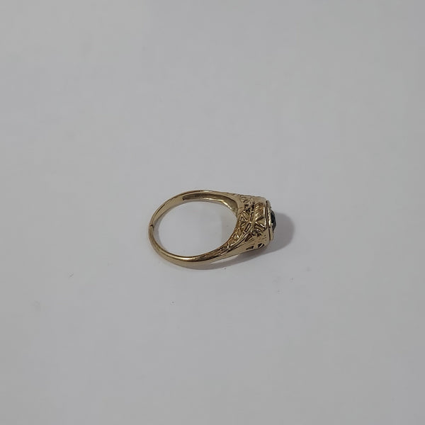 14K Gold & Sapphire Ring - Big Reuse