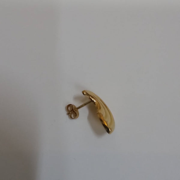 14K Gold Swirl Earrings - Big Reuse