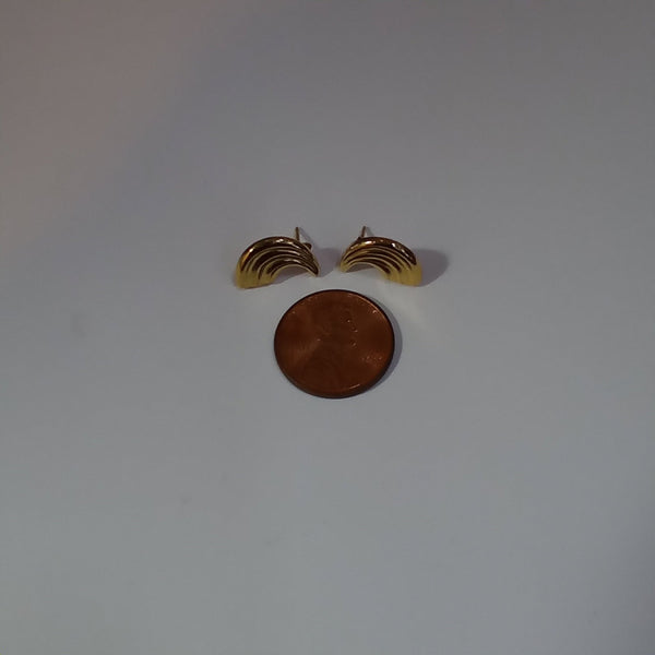 14K Gold Swirl Earrings - Big Reuse