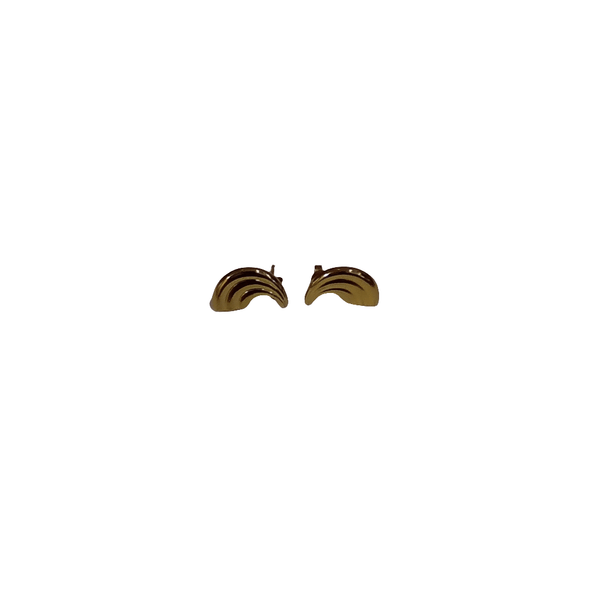 14K Gold Swirl Earrings - Big Reuse