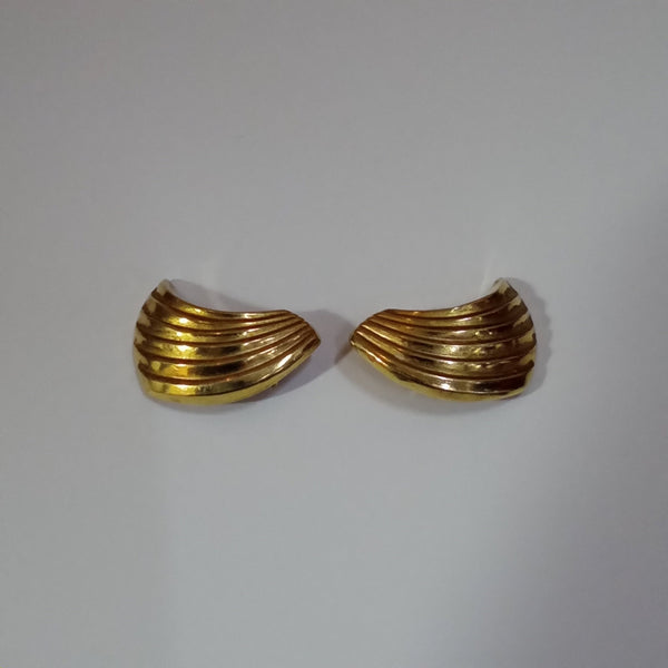 14K Gold Vintage Clip Earrings - Big Reuse