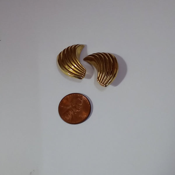 14K Gold Vintage Clip Earrings - Big Reuse