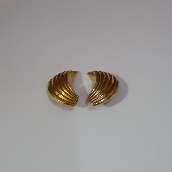14K Gold Vintage Clip Earrings - Big Reuse
