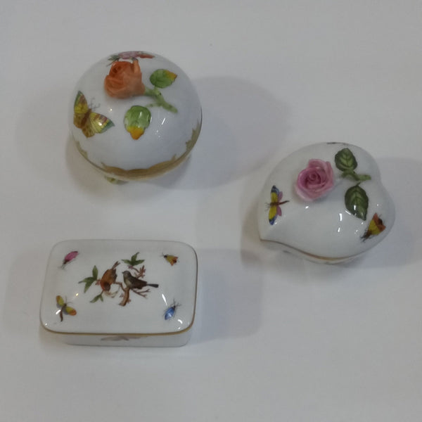 Herend Hungary Trinket Box Trio - Big Reuse