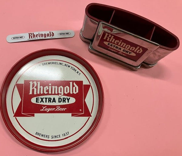 Rheingold Beer Tray + Napkin Holder + Scraper - Big Reuse