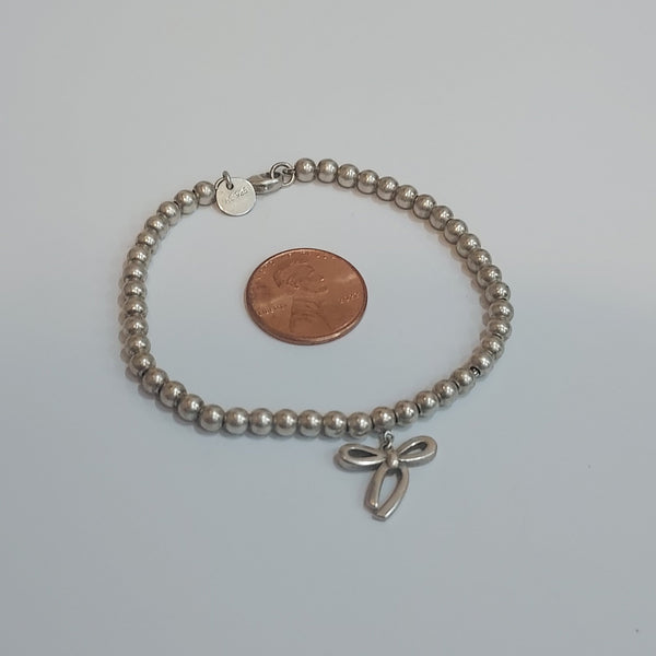 Tiffany & Co. Sterling Silver Bow Charm Bracelet - Big Reuse