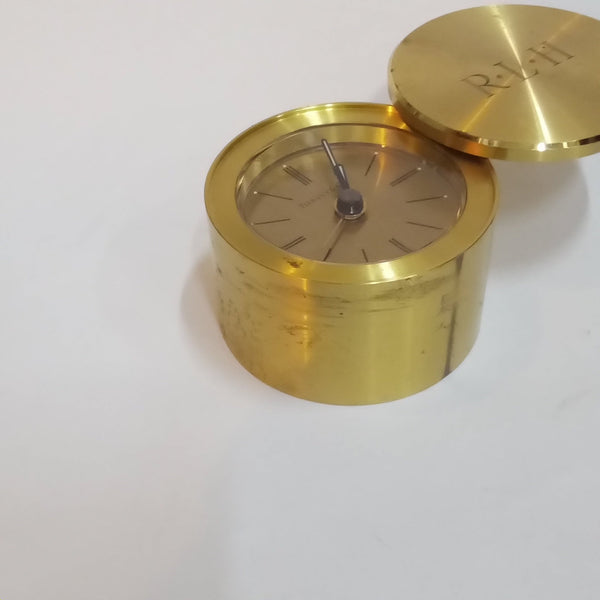 Tiffany & Co. Vintage Monogrammed Brass Travel Clock - Big Reuse