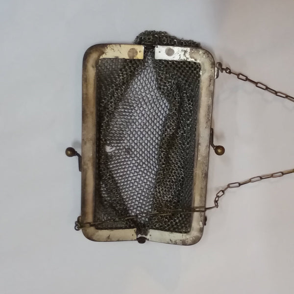 Vintage German Silver Chainmail Bag - Big Reuse