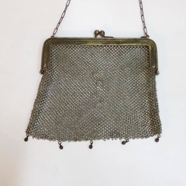 Vintage German Silver Chainmail Bag - Big Reuse
