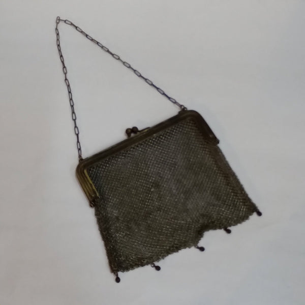 Vintage German Silver Chainmail Bag - Big Reuse