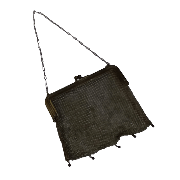 Vintage German Silver Chainmail Bag - Big Reuse