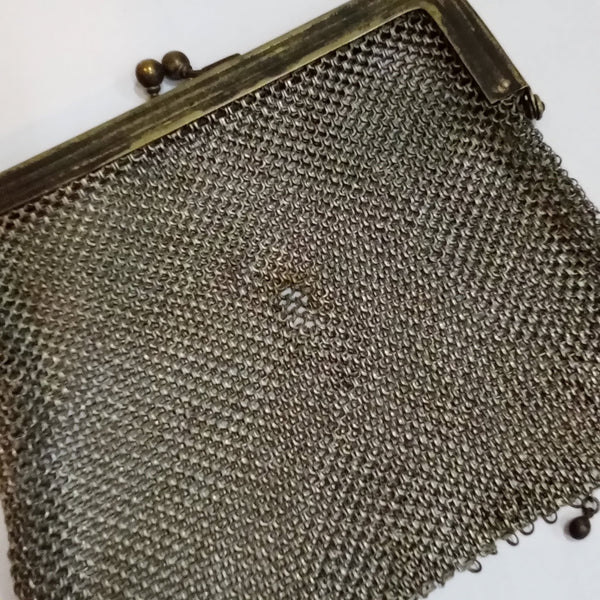 Vintage German Silver Chainmail Bag - Big Reuse