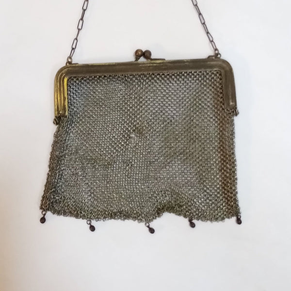 Vintage German Silver Chainmail Bag - Big Reuse
