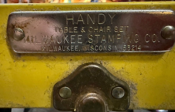 Vintage "Handy" Suitcase Folding Picnic Table & Chair Set Milwaukee Stamping Co. - Big Reuse