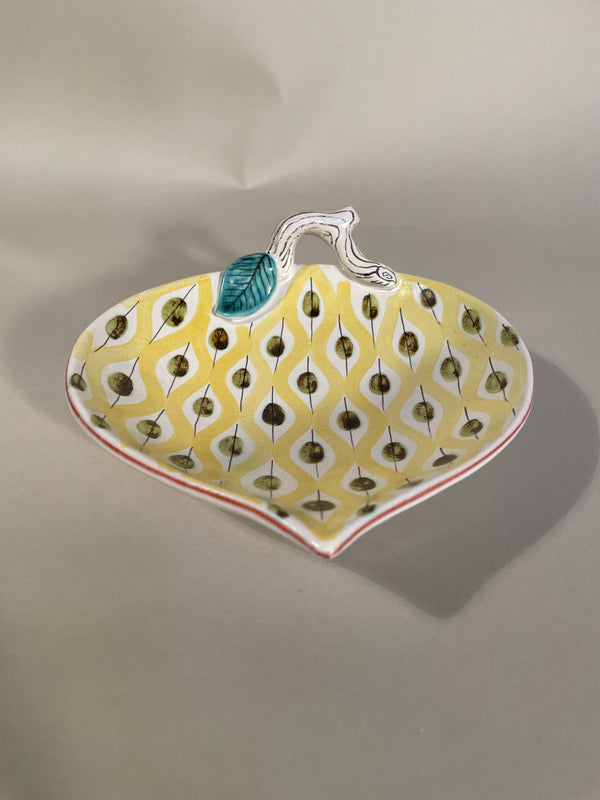 Stig Lindberg Yellow, Black, and White Decorative Ceramic Bowl