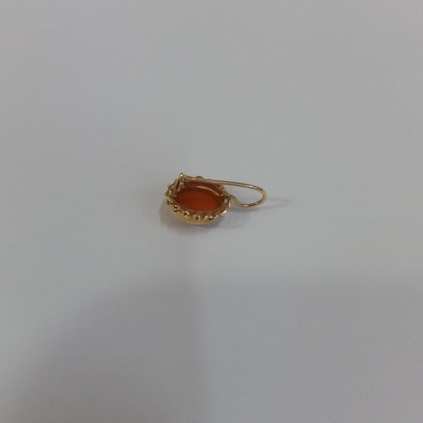 14K Gold & Coral Earring & Pendant Set - Big Reuse