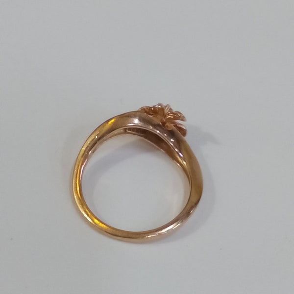 14K Rose Gold & Clear Stone Ring - Big Reuse