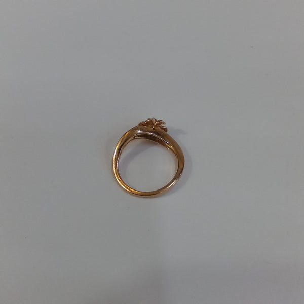 14K Rose Gold & Clear Stone Ring - Big Reuse