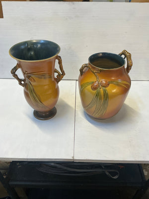 1930’s Roseville Pinecone short vase - Big Reuse