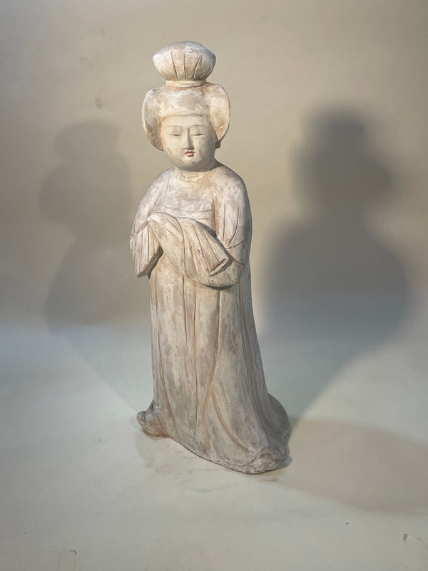 Painted Pottery Figure Court Lady Tang Dynasty