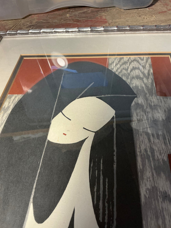 Kaoru Kawano Original Woodblock Print “Praying Girl”