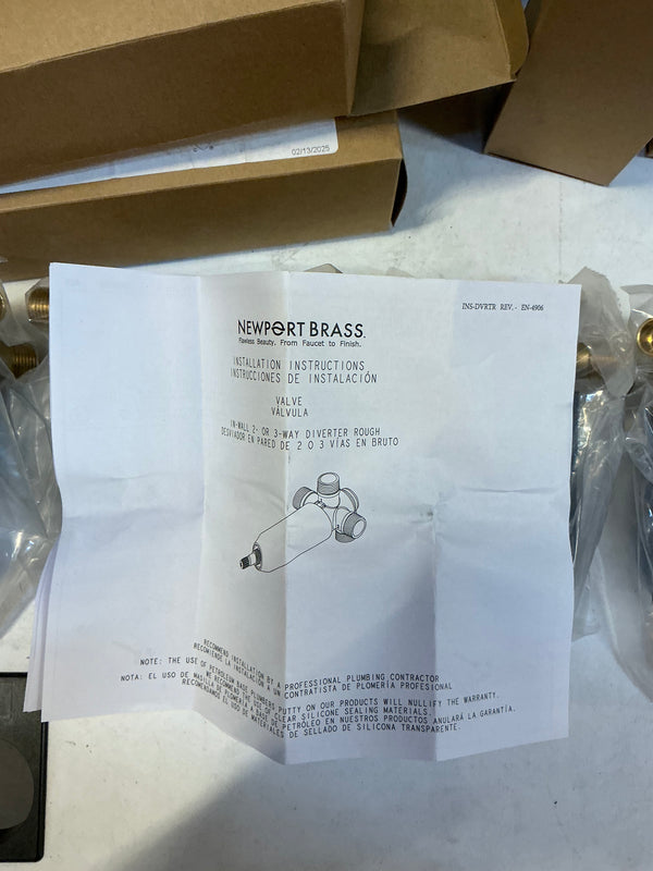 Brand new 6 Newport Brass Tub&Shower Valve