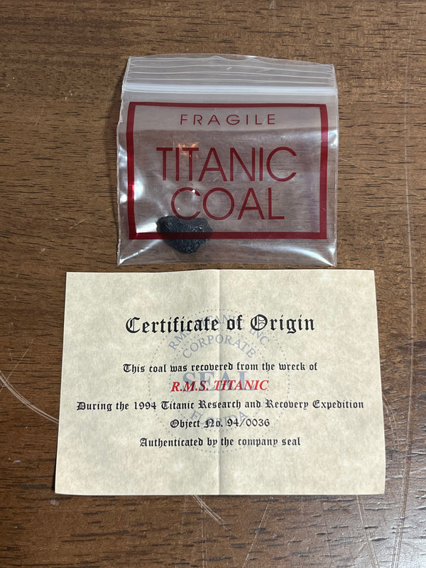 Collectors piece of Titanic Coal