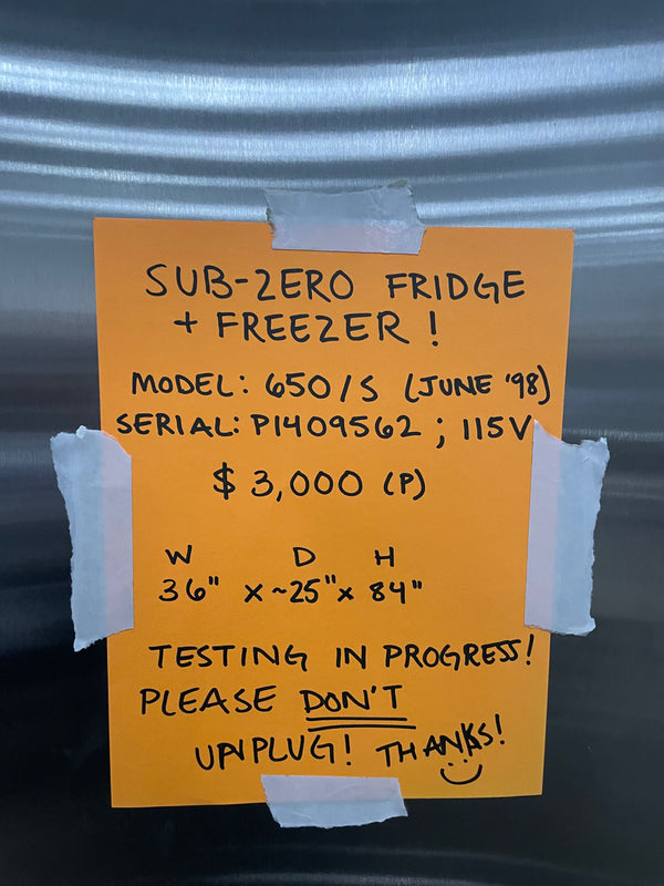 Sub-Zero Fridge & Freezer