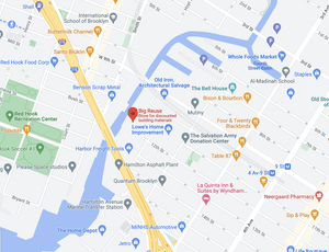 Google map of Gowanus, Brooklyn showing where the Big Reuse Center is