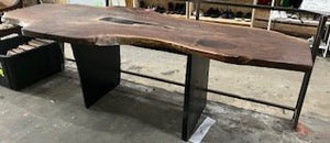 Black Walnut & Resin filled Live Edge Table - Big Reuse