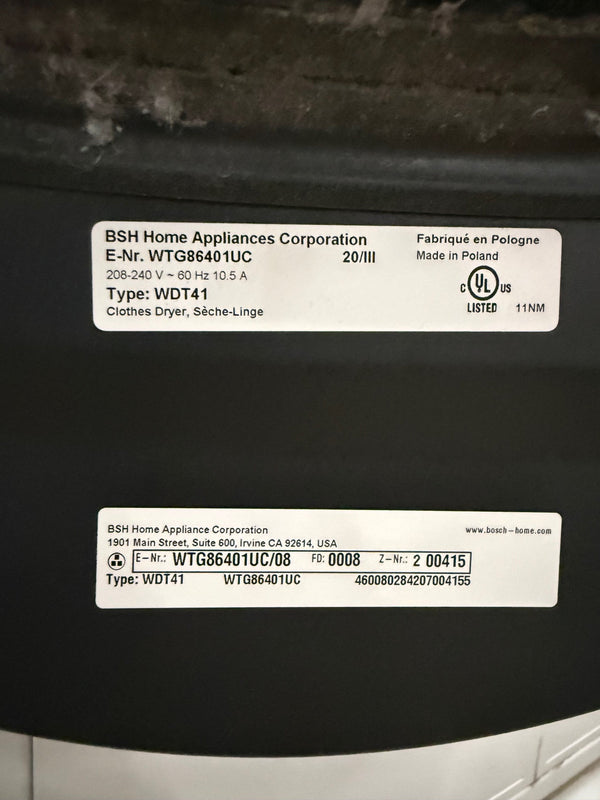 Bosch Washer Dryer 500 Series - Big Reuse