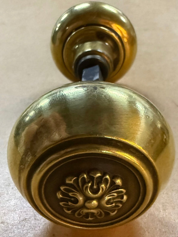 Brass Floret Door Knob - Big Reuse