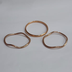 Bronze Bangle Trio - Big Reuse