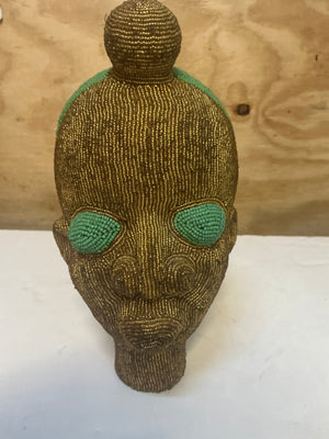 Decorative African Beaded Head - Big Reuse