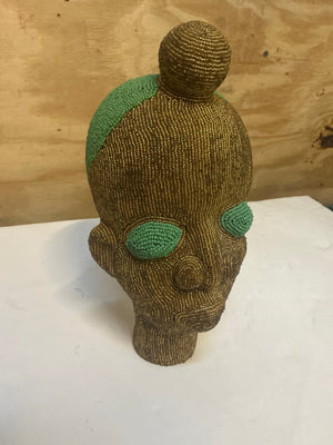 Decorative African Beaded Head - Big Reuse