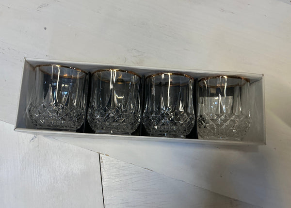 Four Cristal d’Arques double old fashion glasses - Big Reuse