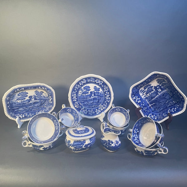 Spode Older Tower Blue Tea 50 Piece Set
