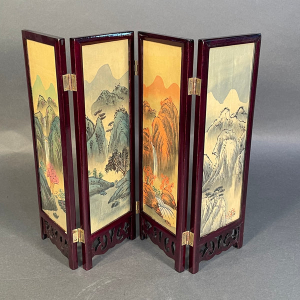 Vintage Small Chinese Folding Screen