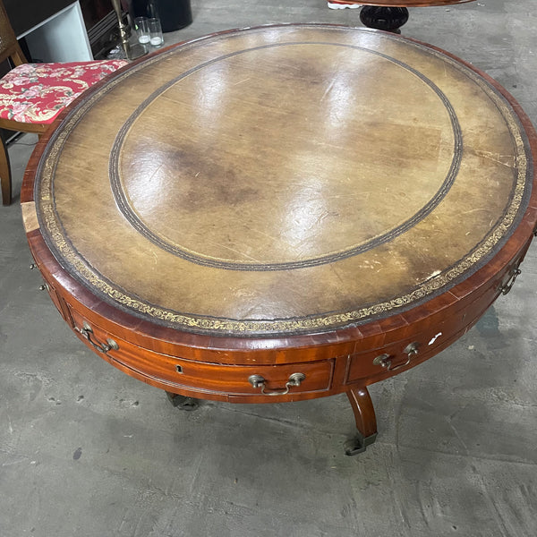 Oval Mahogany Drum Table - 19th Century Regency Style