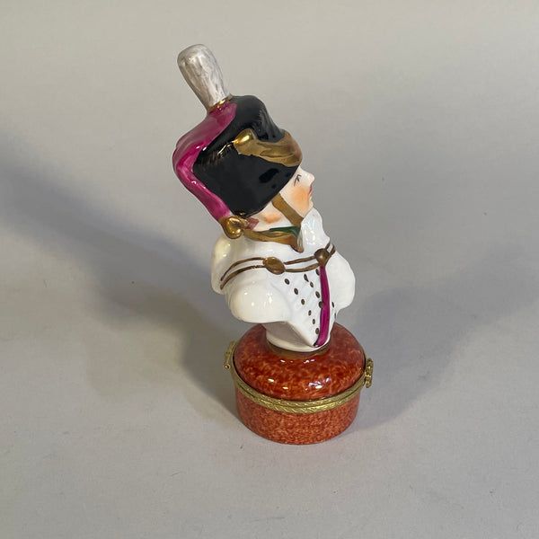 Late 20th Century Cavalry Soldier Ceramic Trinket Box