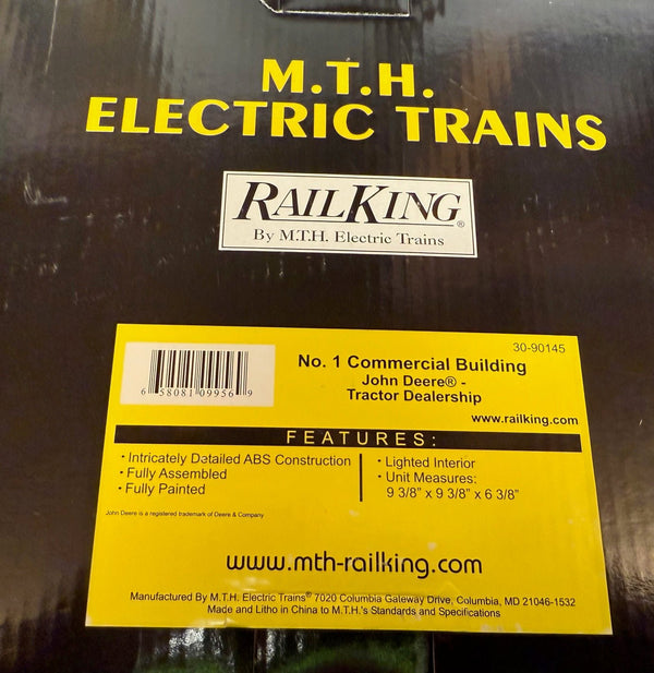 M.T.H. Electric Trains Rail King No.1 Commercial Building John Deere - Big Reuse