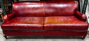 Restoration Hardware Red Leather Couch - Big Reuse