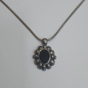 Sterling & Onyx Necklace - Big Reuse